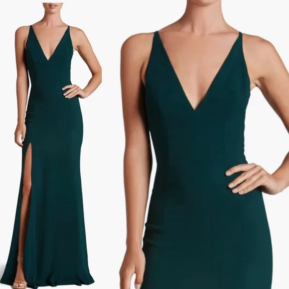 Dress the Population | Dresses | Iris Slit Crepe Gowndress The Population New Pine Green Size Medium M Nwt | Poshmark Dress the Population | Dresses | Iris Slit Crepe Gowndress The Population New Pine Green Size Medium M Nwt | Poshmark